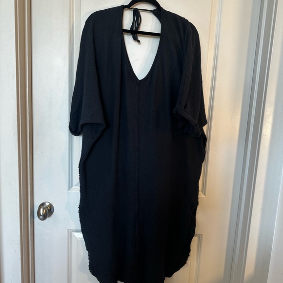 Intimately Free People Texture Oversized Tie  lightweight Cotton Raw Hem Dress,S - Picture 2 of 9